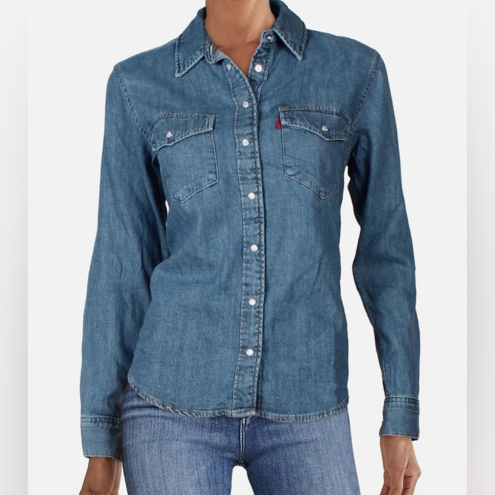 Levi’s western denim trucker shirt with snap buttons